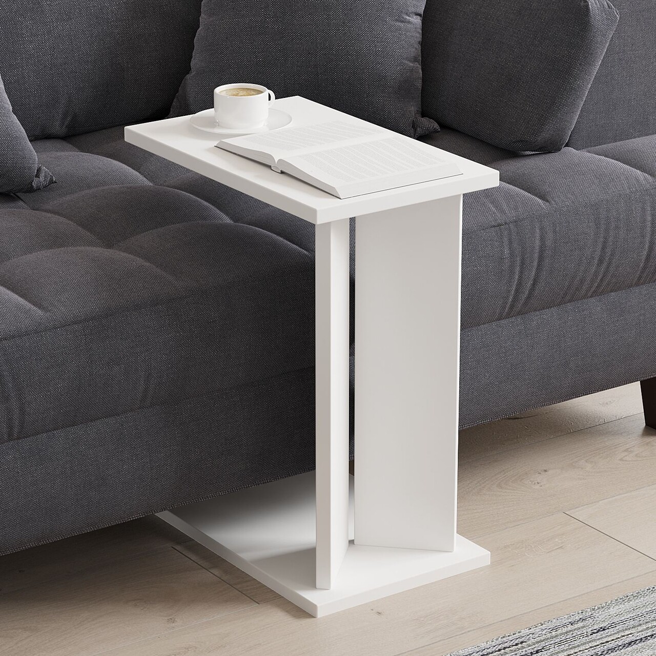 Masuta, Hanah Home, Lun, 25x48.6x50 cm, Alb - imagine 4